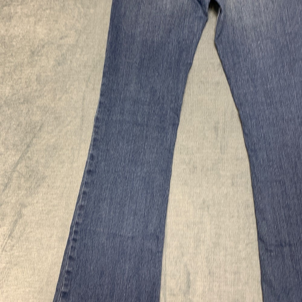 Levi's Regular Rise Flare Jeans Womens 16 Blue Whiskering Denim Cotton Stretch - Picture 4 of 16